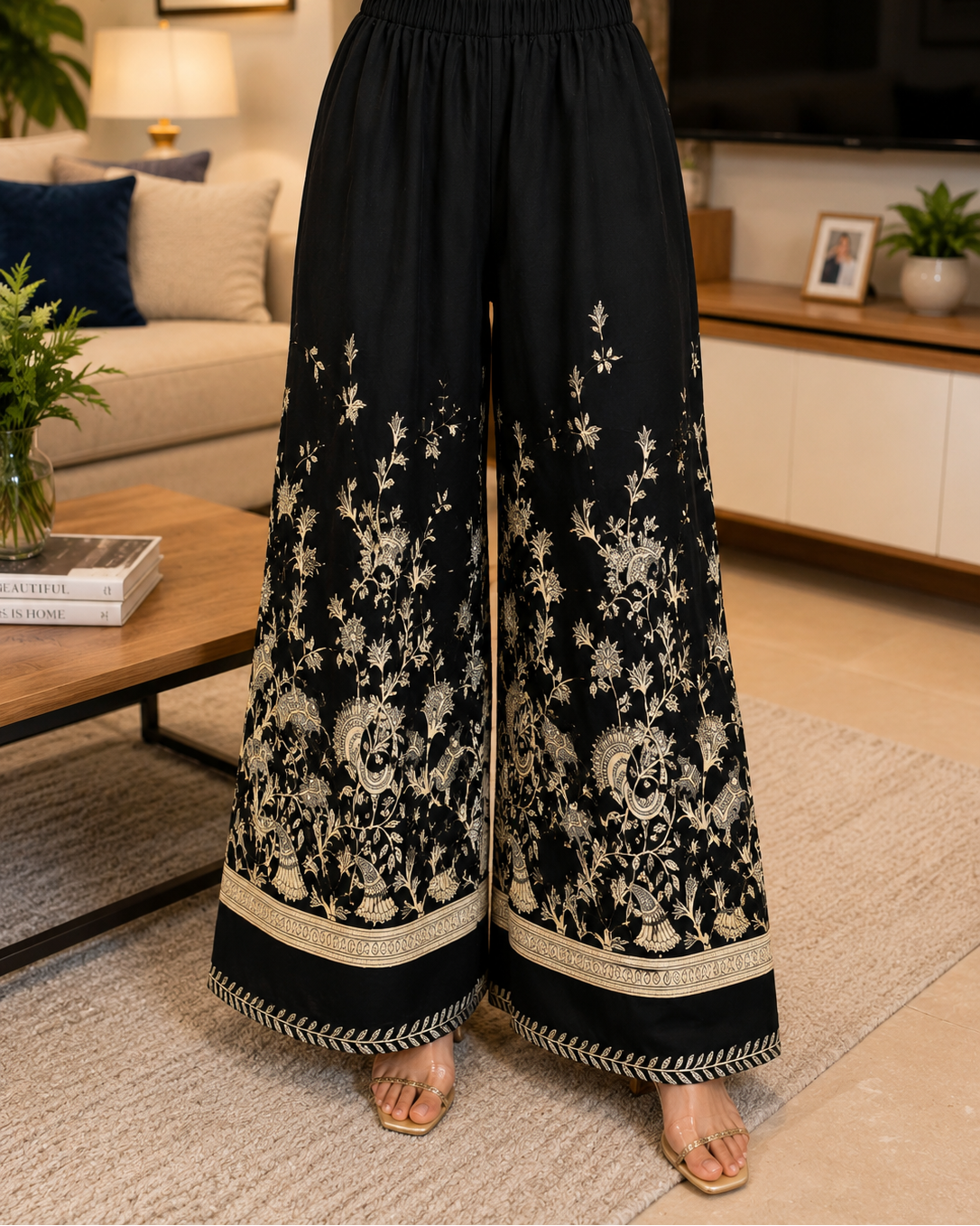 Navy Blue German Rayon Co-ord Set