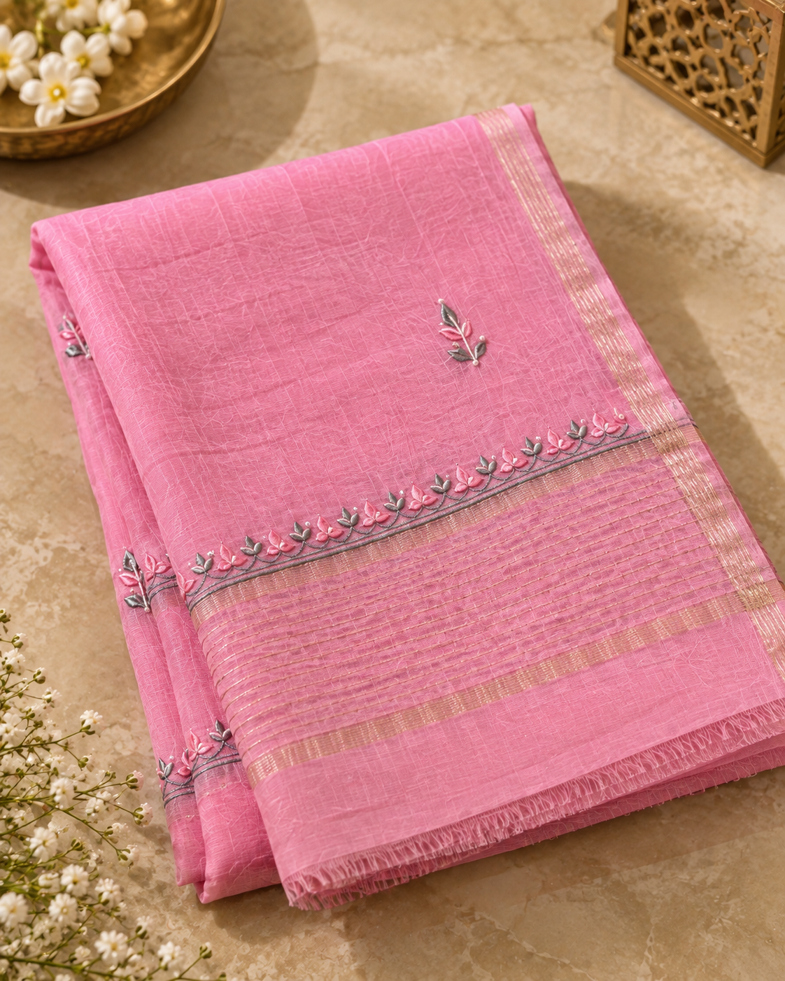 Gulabi Grace Chikankari Dress Material