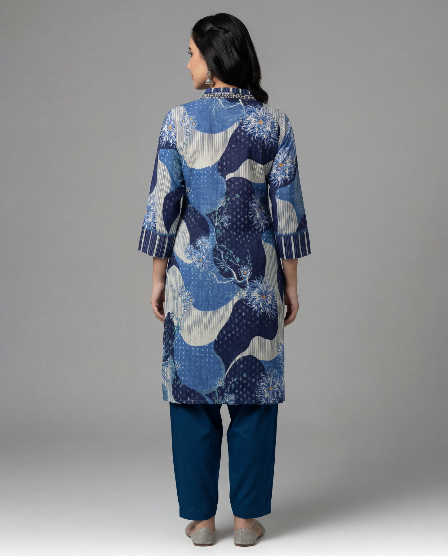 Navy Blue Muslin Co-ord Set