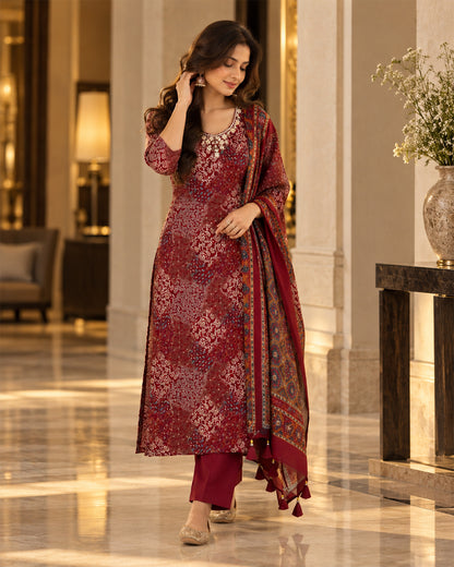 Maroon Modal Suit