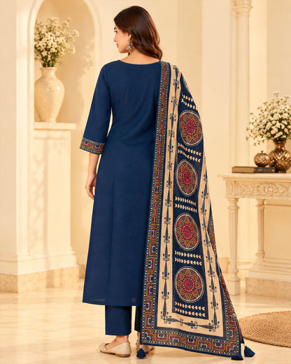 Mandala Grace Navy Blue Suit