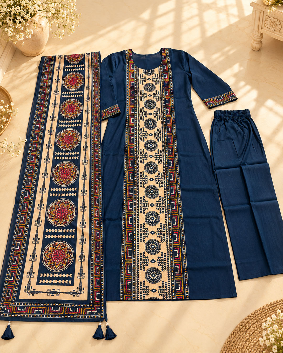 Mandala Grace Navy Blue Suit
