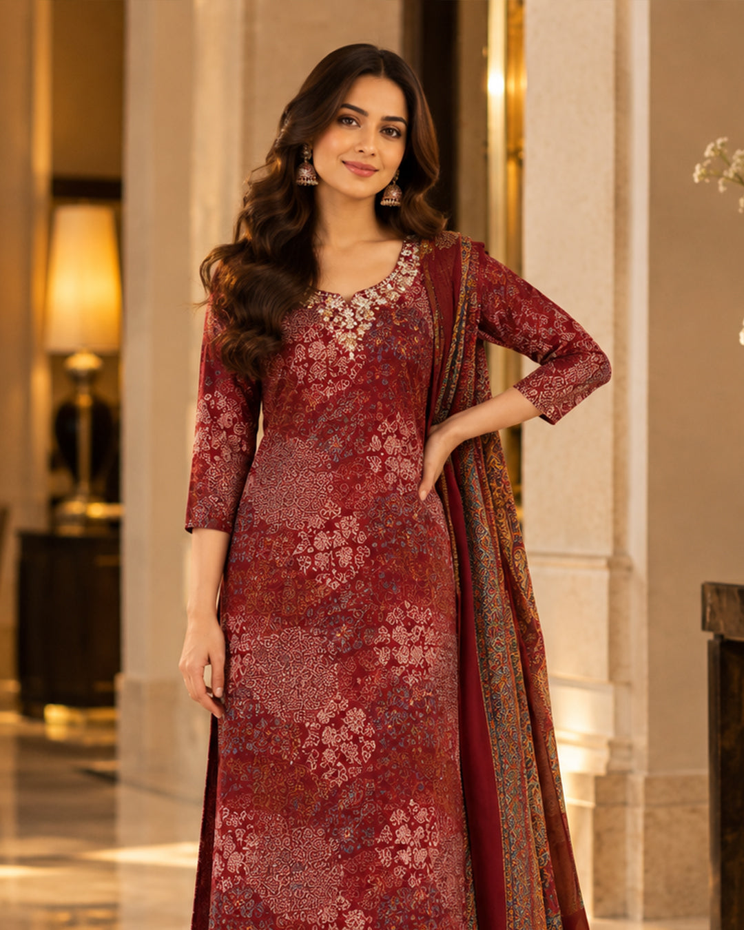 Maroon Modal Suit