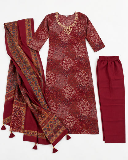 Maroon Modal Suit