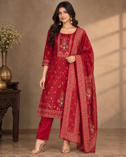 Royal Rust Chanderi Suit