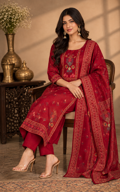 Royal Rust Chanderi Suit