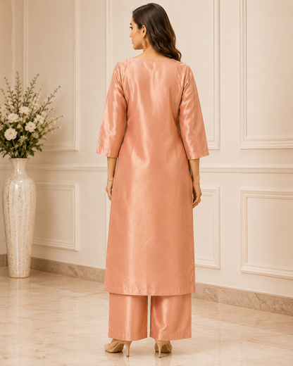 Blush Peach Tissue  Suit