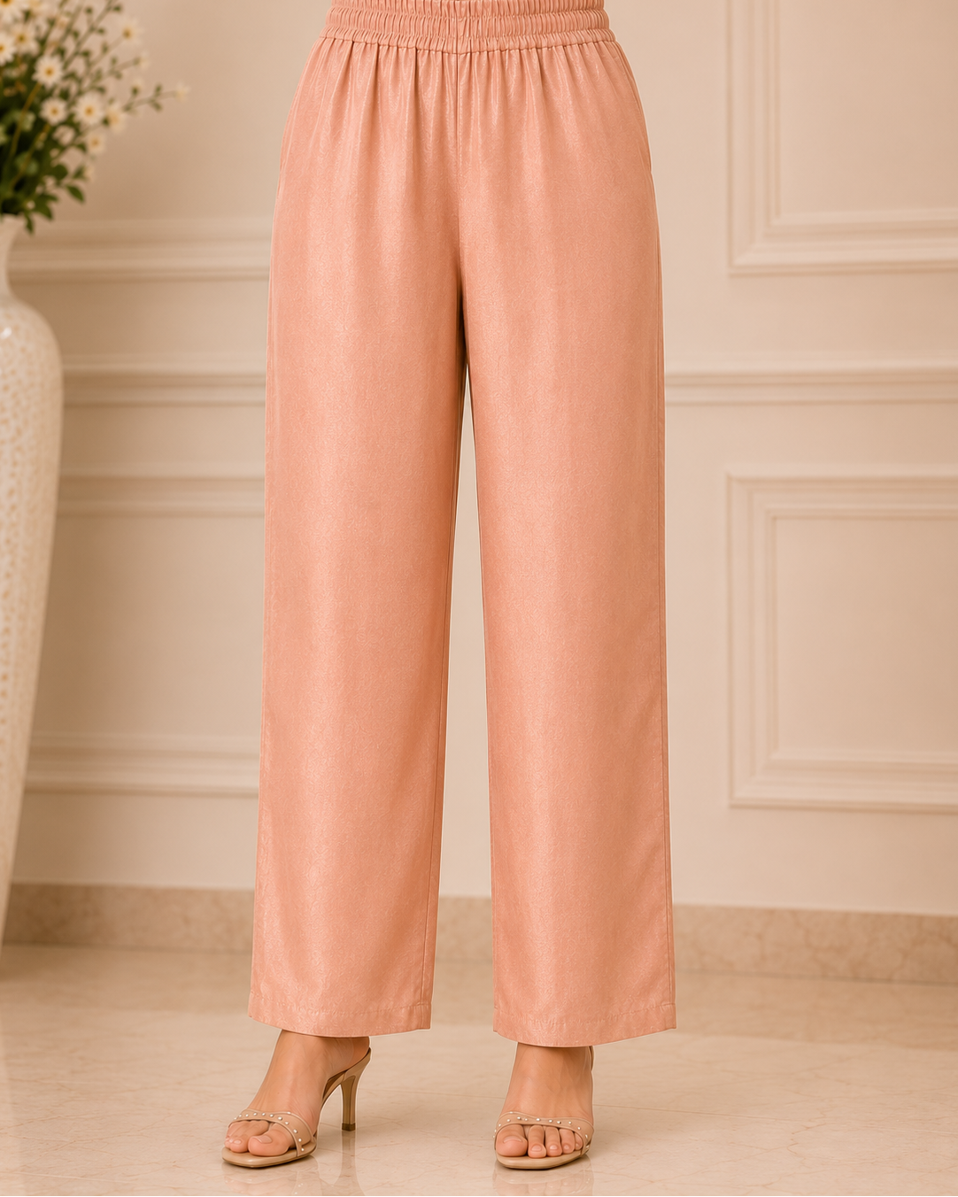 Blush Peach Tissue  Suit