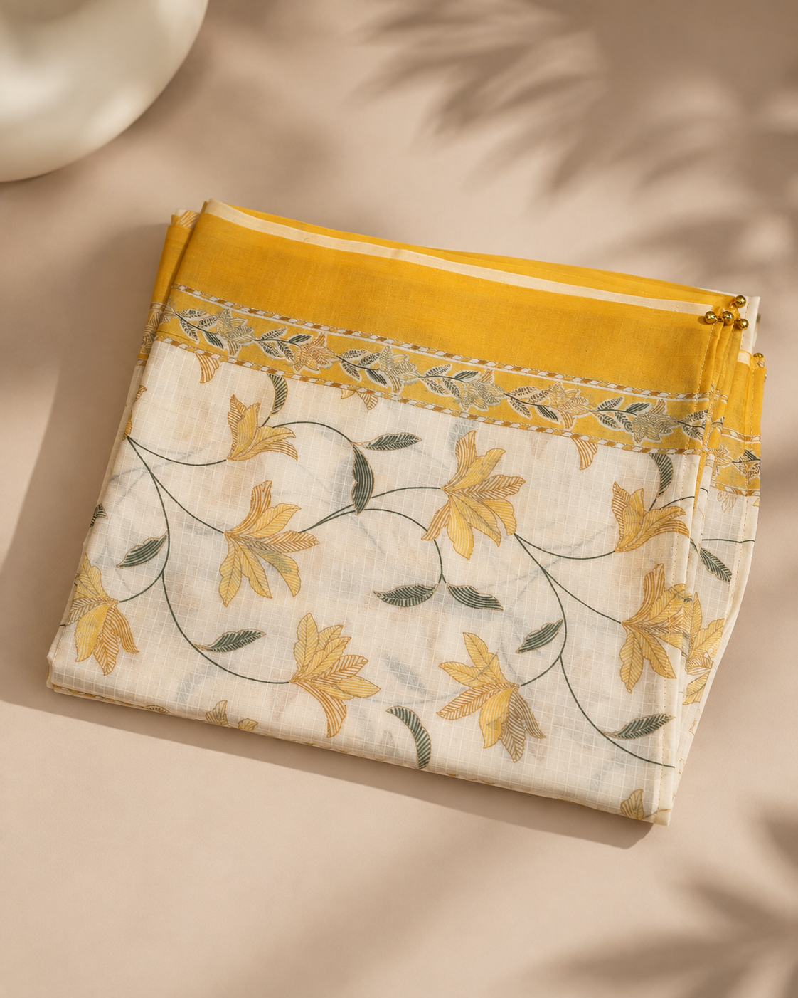 Golden Yellow Pure Cotton Suit