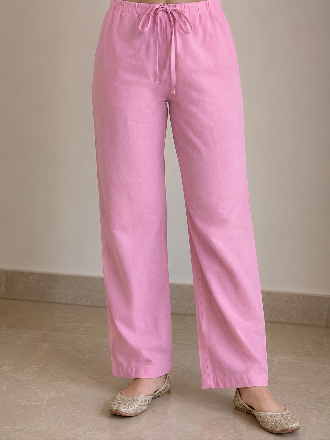 Soft Pink Pure Mul Cotton Anarkali Suit