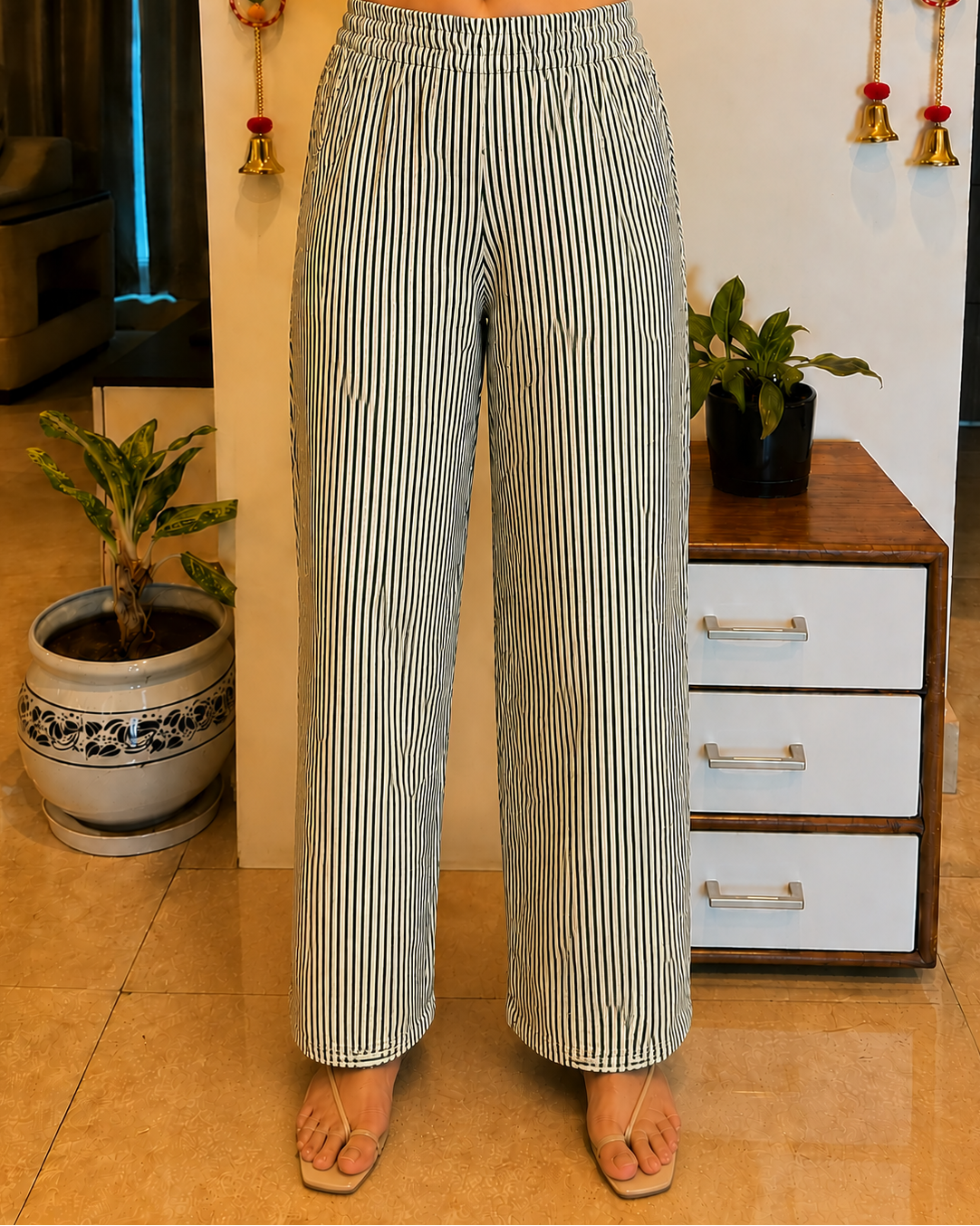 Graceful  Green Cotton Suit