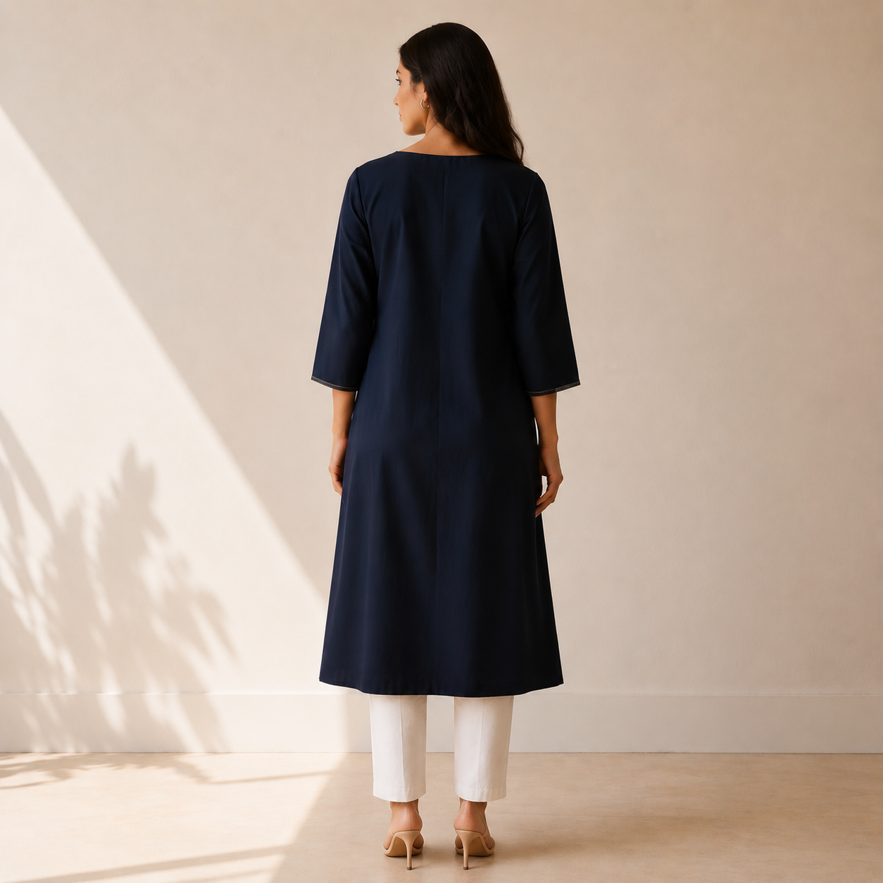 Majestic Navy Blue Pure Cotton Kurta