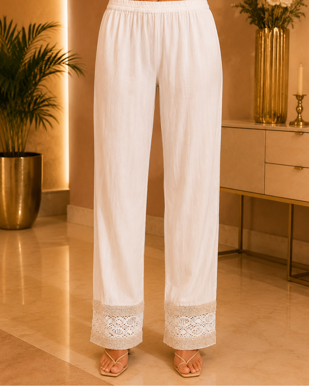 Ivory / Cream Mul Chanderi Suit