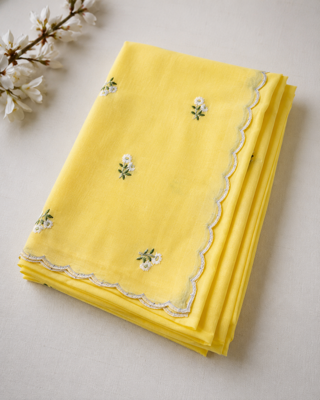 Lemon Yellow Mul Cotton Suit