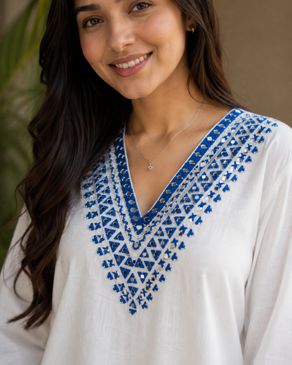 White Linen Co-ord Set