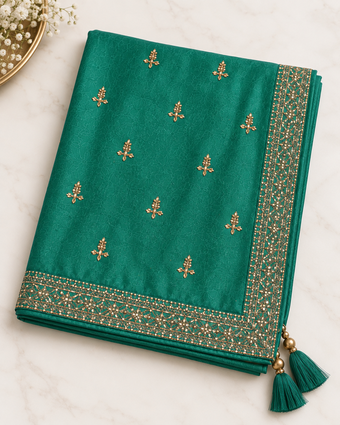 Aqua Green Silk Suit