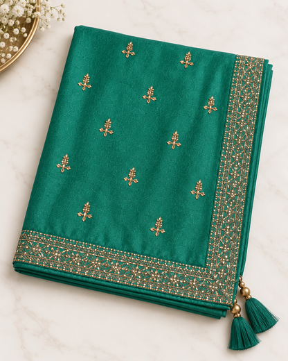 Aqua Green Silk Suit