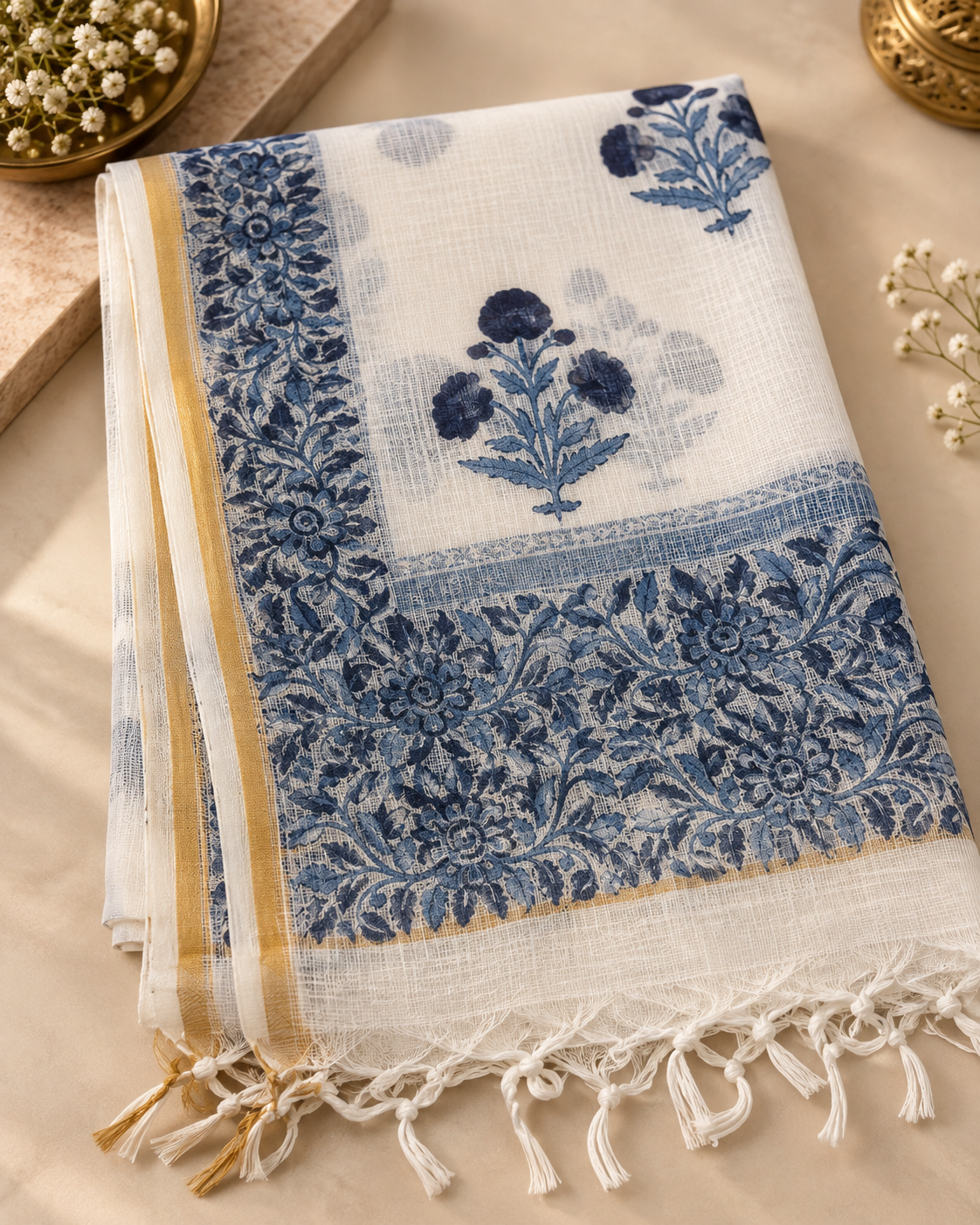 Navy Blue Noor Cotton Suit