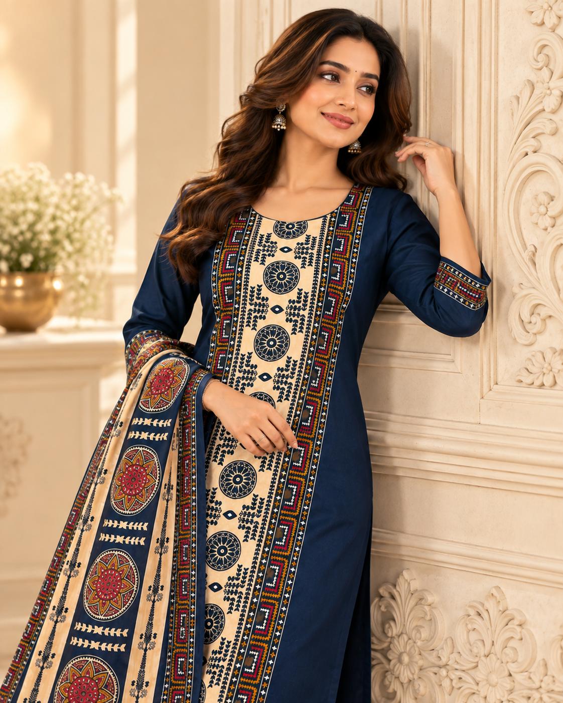 Mandala Grace Navy Blue Suit