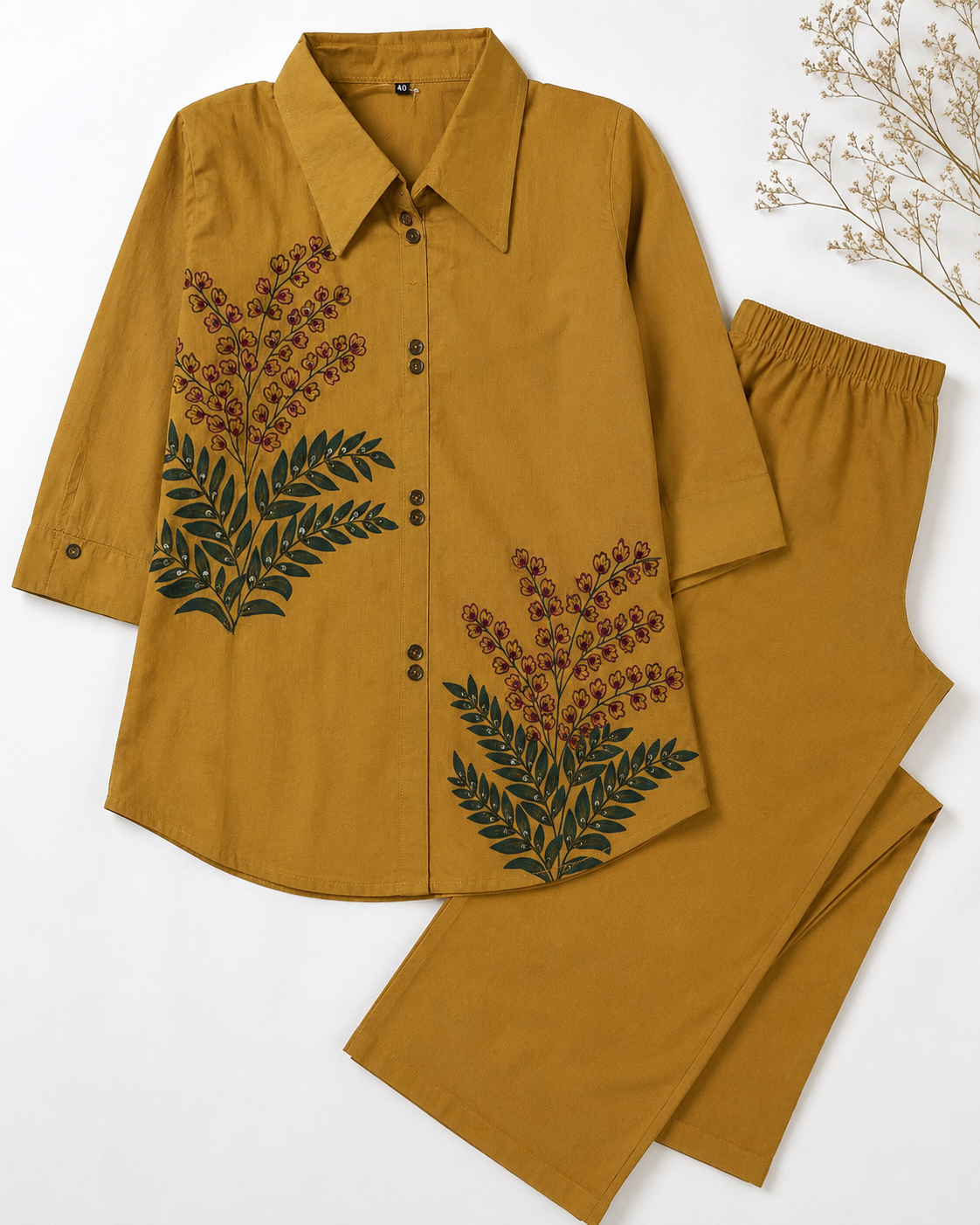 Mustard Cotton Co-Ord Set