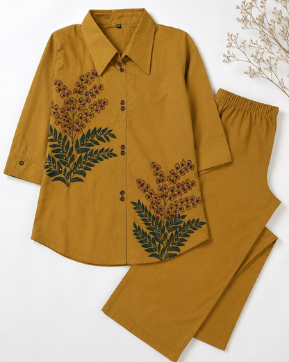 Mustard Cotton Co-Ord Set