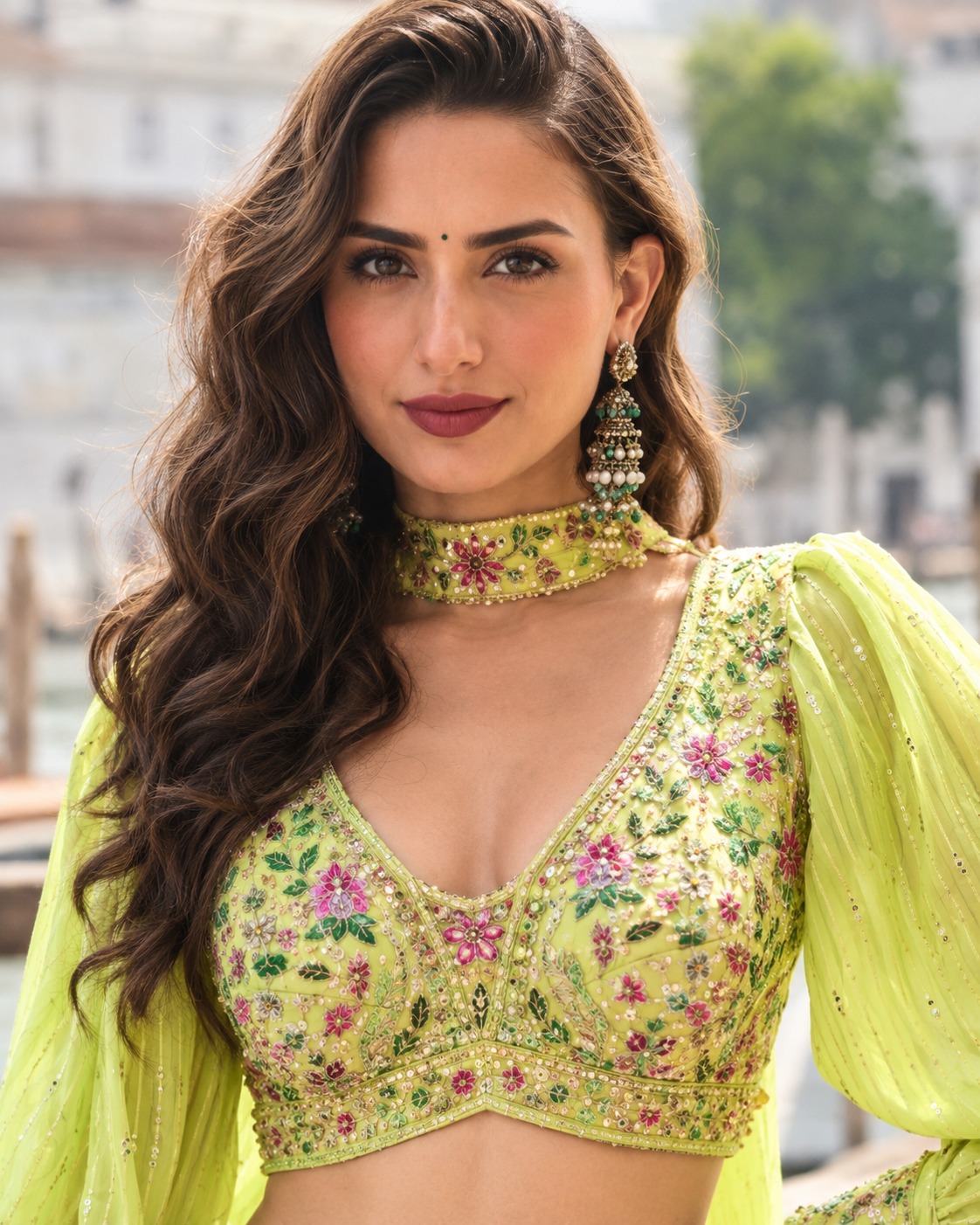 Pastel Green Palazzo Suit
