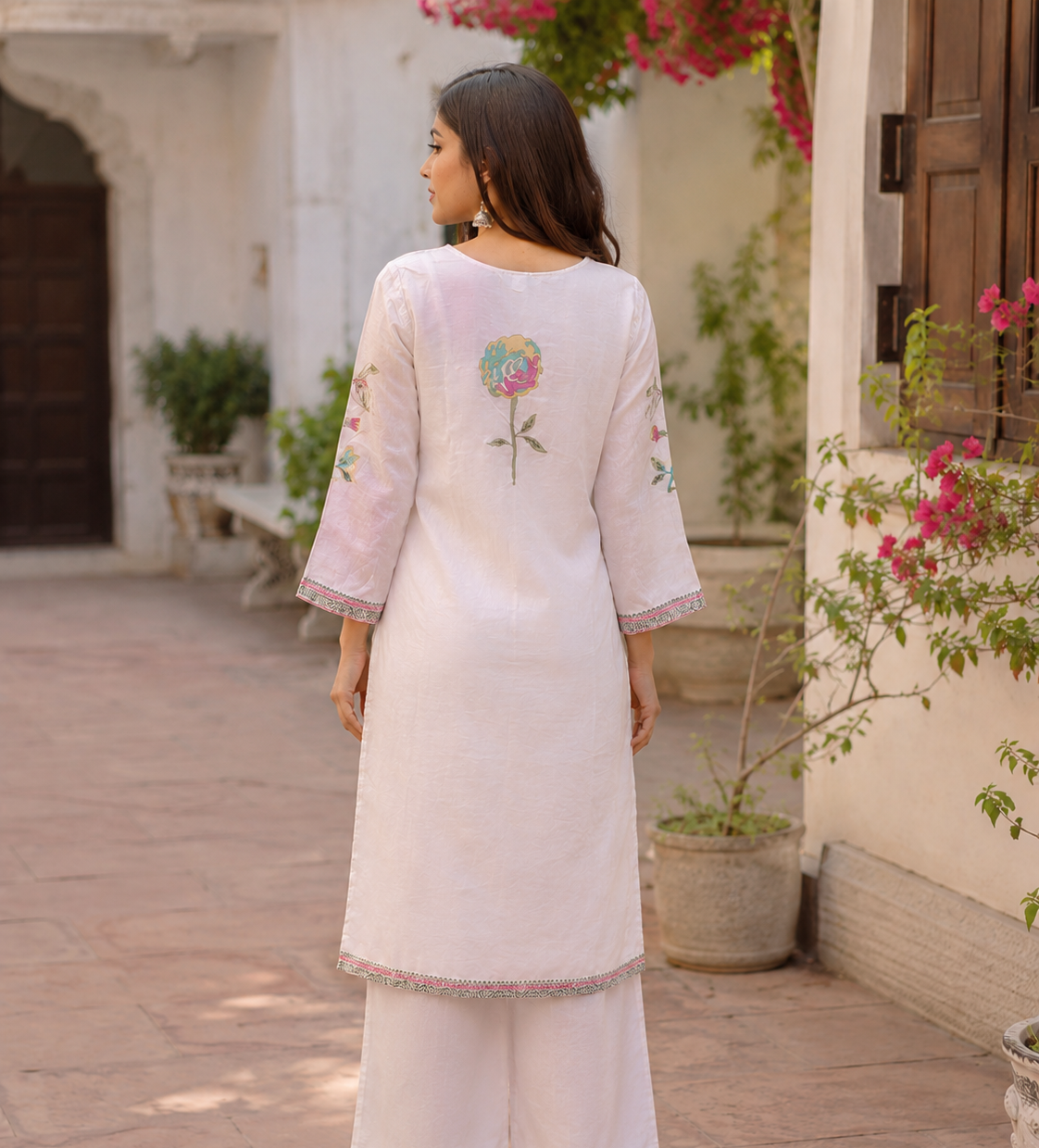 Ivory Muslin Suit