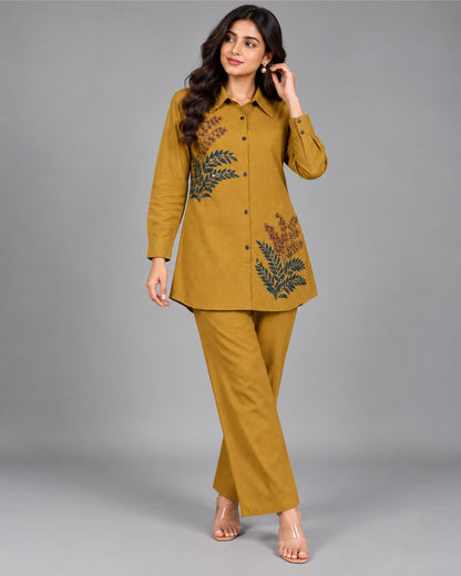 Mustard Cotton Co-Ord Set