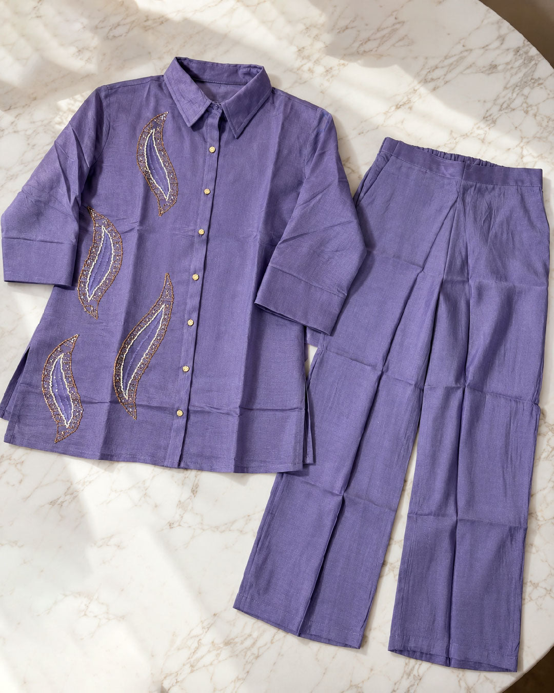 Lilac SIlk Coord Set
