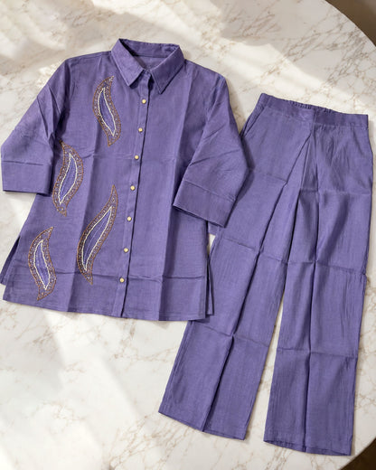 Lilac SIlk Coord Set